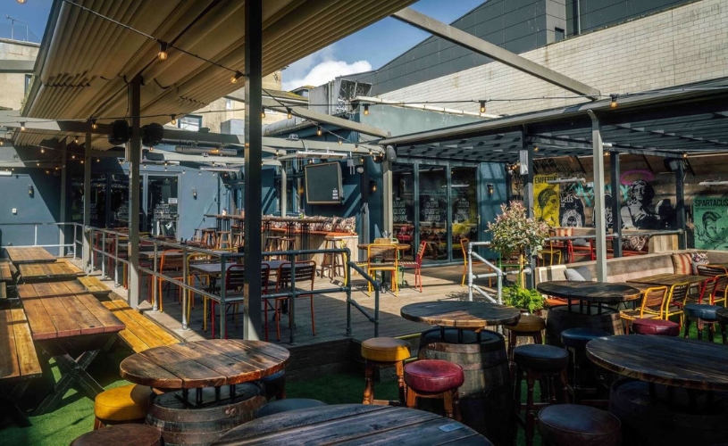 Beer garden at The Bath Brew House